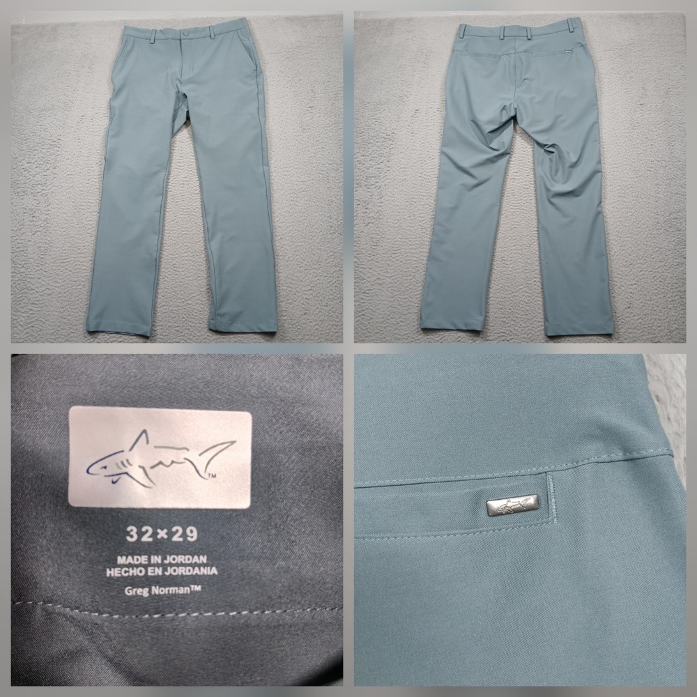 Greg Norman Golf Pants Men's 32x29 Blue Slim Performance Stretch‎